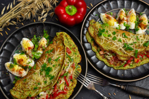 Spinach Oat Crepe