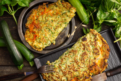 Zucchini Pockets with Cheese and Curd