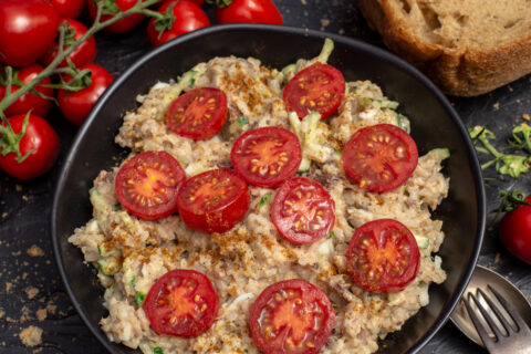 Fish Salad with Rice and Sardines