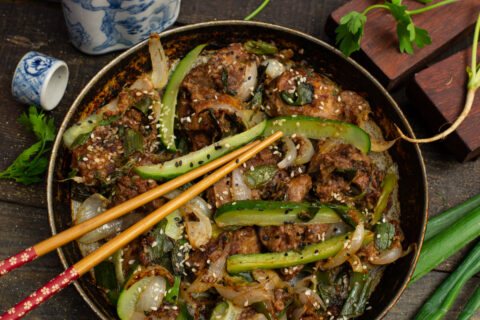 Korean-Style Chicken Liver and Onion Salad