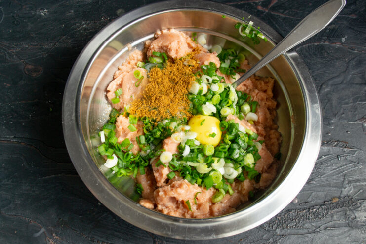 Fish spices Salt and spices added to the fish mixture.
