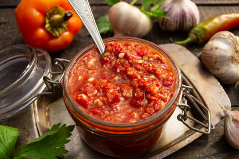 Raw Pepper and Garlic Adjika