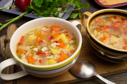 Chicken and Rice Soup with Vegetables