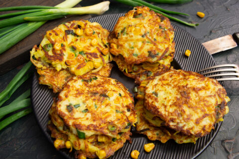 Potato Fritters with Sweet Corn and Scallions