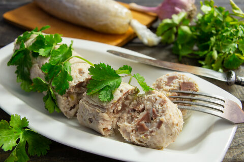 Chicken Breast and Giblet Sausage