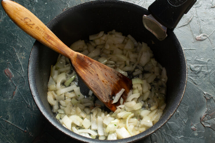 Sautéing Onions Sautéing onions with cumin in oil