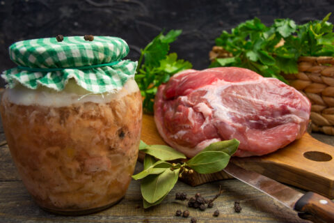 Stovetop Pork Tushenka (Canned Meat) with Onions
