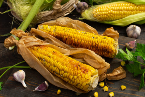 Baked Corn with Garlic, Parsley, and Butter
