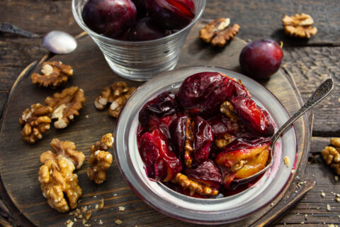 Walnut-Stuffed Plums: A Perfect Cheese Appetizer