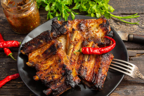 Oven-Baked Pork Ribs with Adjika